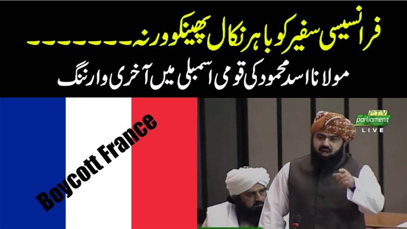 فرانسیسی سفیر کو باہے نکال پھینکو ورنہ! مولانا اسد محمود کی قومی اسمبلی میں آخری وارننگ