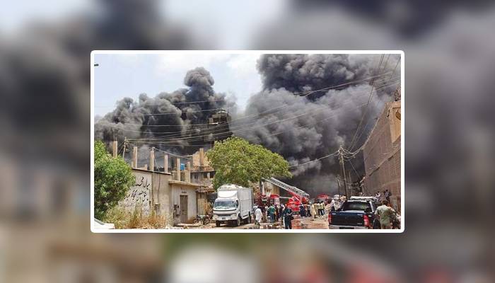 لاہور میں الیکٹرونکس کی ملٹی نیشنل کمپنی میں آتشزدگی