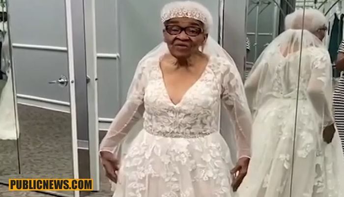 امریکہ میں 94 سالہ خاتون نے شادی کا سفید جوڑا پہنا