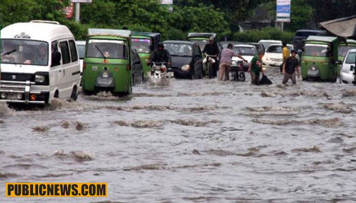 لاہور میں تیز بارش ، نشیبی علاقے زیرآب