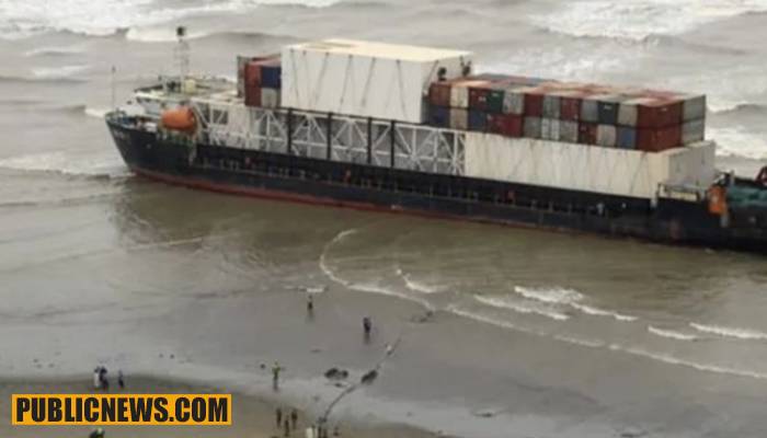 کلفٹن کے ساحل پر پھنسے بحری جہاز ہینگ ٹانگ77 کی معائنہ رپورٹ جاری