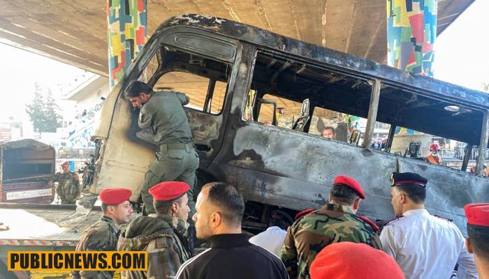 دمشق: فوجی بس پر بم حملہ، 13 اہلکار جاں بحق