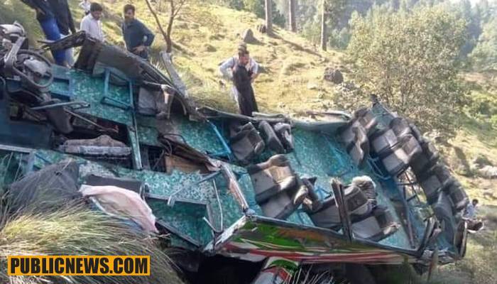 راولا کوٹ: مسافر بس کھائی میں گرنے سے 22 افراد جاں بحق