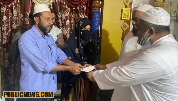 جمعیت علمائے ہند نے 5 لاکھ روپےکا چیک مسلم طالبہ مسکان کے حوالے کر دیا