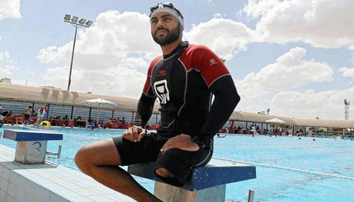 ٹانگ گنوانے کے بعد مصری تیراک نے دونئے ریکارڈ قائم کردیئے