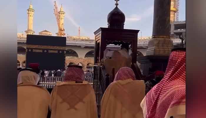 باران رحمت کیلئے مسجد الحرام میں نماز استسقا کی ادائیگی