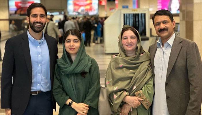 نوبل انعام یافتہ ملالہ 4 روزہ دورے پر لاہور پہنچ گئیں