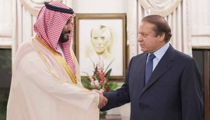 نواز شریف کی محمد بن سلمان سے ملاقات، سعودی قیادت کیلئے نیک تمناؤں کا اظہار