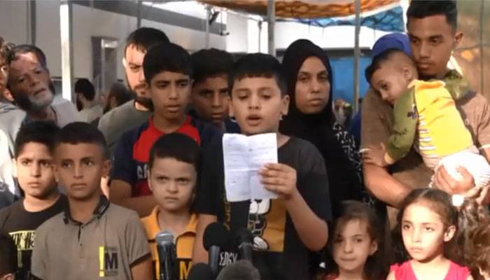 'اسرائیل ہمیں بھوکا مار رہا ہے 'فلسطینی بچوں نے پریس کانفرنس کرڈالی