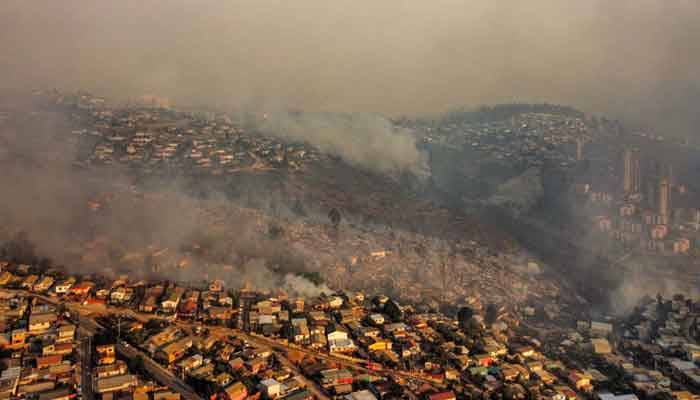 چلی کے جنگلات میں آگ،112 افراد ہلاک، ہزاروں مکانات خاکستر