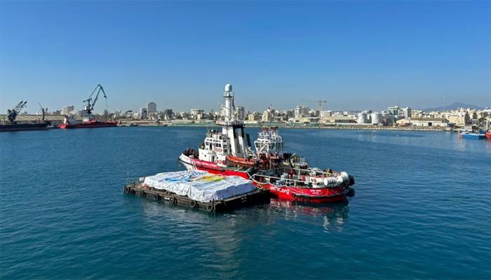 مظلوم فلسطینیوں کیلئے 200 ٹن امدادی سامان لیکر بحری جہاز روانہ