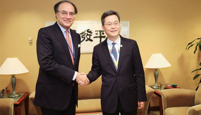 وزیر خزانہ کی چینی ہم منصب سےملاقات،سی پیک کےدوسرےمرحلے میں تیزی لانےپراتفاق