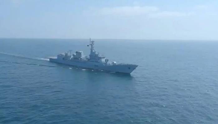 پاک بحریہ کا جنگی جہاز PNS اصلت ریجنل میری ٹائم سیکیورٹی گشت پر بحرہند میں تعینات