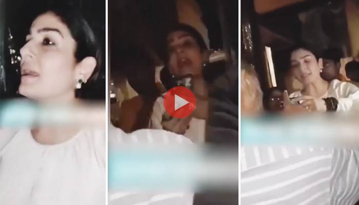 بھارتی اداکارہ روینہ ٹنڈن پر ہجوم کاحملہ،ویڈیو سوشل میڈیاپروائرل