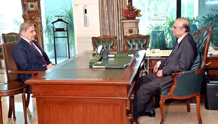 صدر مملکت آصف علی زرداری سے وزیراعظم شہباز شریف کی ملاقات