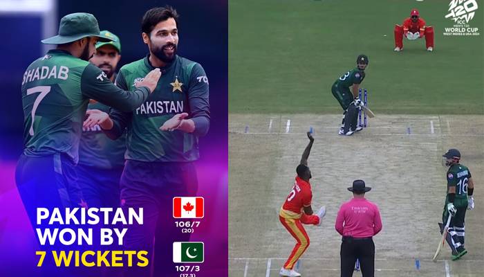 ٹی 20 ورلڈ کپ؛ پاکستانی ٹیم کی پہلی کامیابی،کینیڈا کو 7 وکٹوں سے شکست