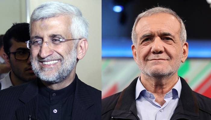  Conservative saeed jalili ahead on Reformist masoud pezeshkian in Irani election
