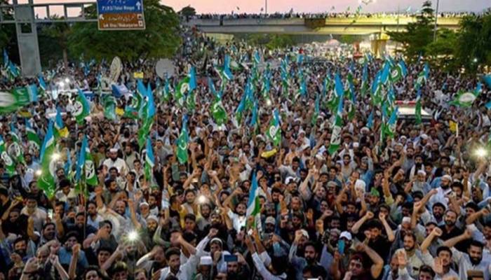 جماعت اسلامی کا دھرنا چھٹے روز میں داخل، آج سے کراچی میں دھرنے کا اعلان