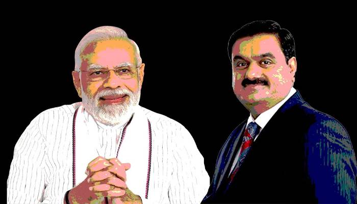 modi adani trembling on hindenberg message