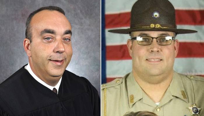 judge murdered by police officer in court