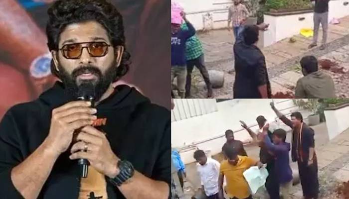 ALu arjun home vandalised