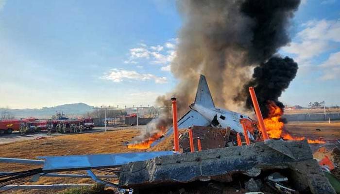 جنوبی کوریا: مسافرطیارہ حادثے کا شکار،179 مسافرہلاک