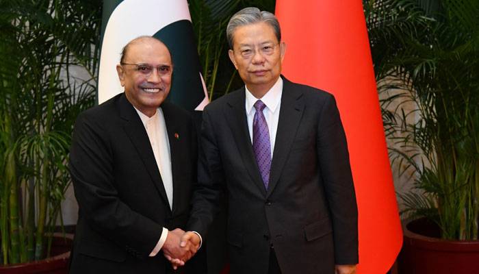 صدر آصف علی زرداری کی چین کی نیشنل پیپلز کانگریس کے چیئرمین سے ملاقات