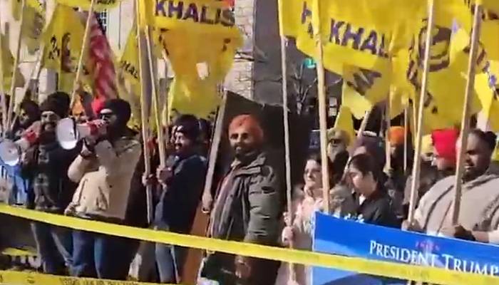 مودی ٹرمپ ملاقات،وائٹ ہاؤس کےباہر سکھ کمیونٹی کامظاہرہ