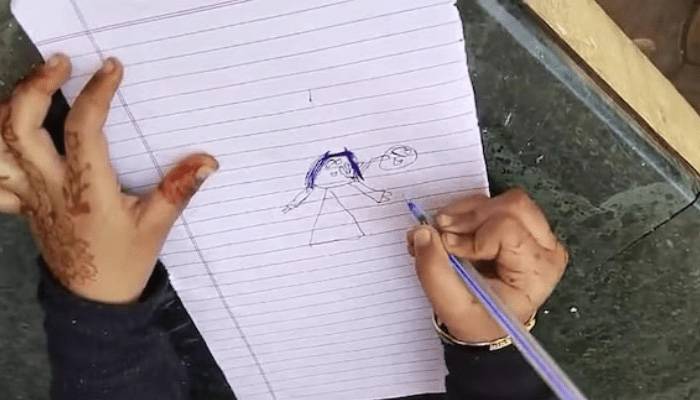 4سالہ بیٹی کی ڈرائنگ نے ماں کا قاتل پکڑوادیا