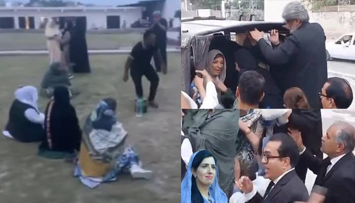 ویڈیو؛ پولیس نے علیمہ خان، عظمیٰ خان اور نورین نیازی کو چھوڑ دیا