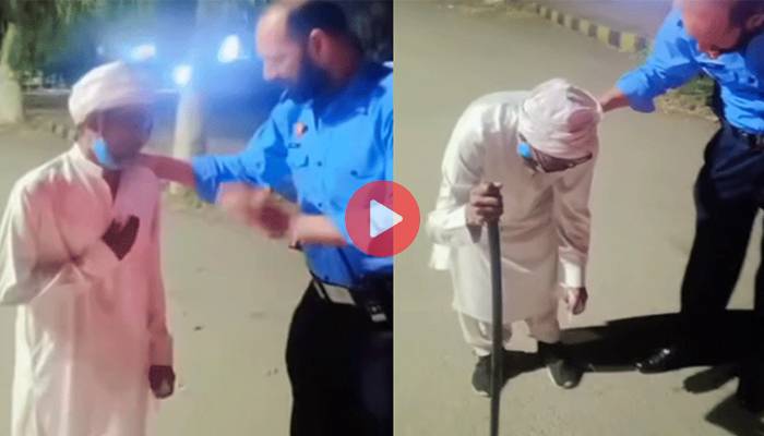 ویڈیو:پولیس کے 'شُف شُف' کاکمال،مہروں کا درد ختم،بزرگ دوڑنے لگا