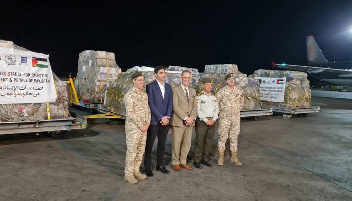 الخدمت فاؤنڈیشن کی جانب سے غزہ کے لیے 26 ویں امدادی کھیپ اردن پہنچ گئی