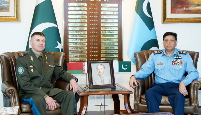 ایئر چیف سے بیلا روس ایئر فورس کمانڈر کی ملاقات، پاک فضائیہ کی صلاحیتوں کی تعریف