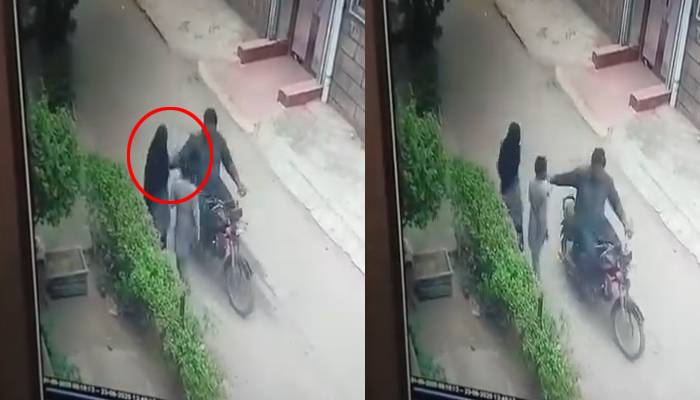 فیصل آباد میں موٹرسائیکل سوارکی راہگیر لڑکی کو ہراساں کرنےکی ویڈیوسامنے آگئی