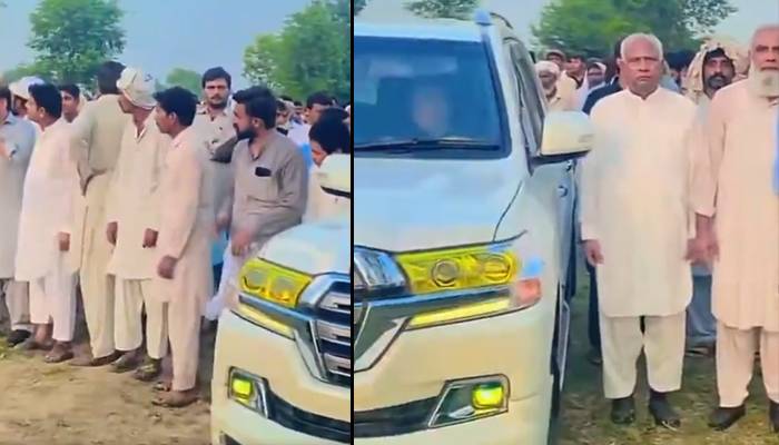 سابق وزیراعلیٰ پنجاب کی ایئرکنڈیشنڈ گاڑی میں بیٹھے نمازِ جنازہ ادا کرنے کی ویڈیو