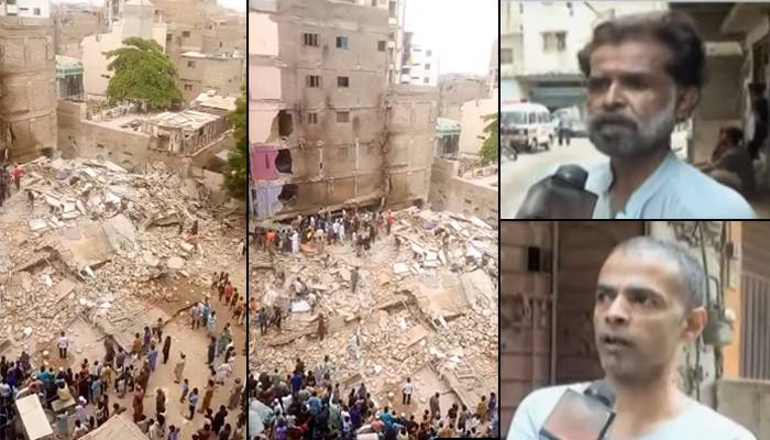  کراچی ؛ 5 منزلہ رہائشی عمارت کے گرنے پر عینی شاہدین نے کیا دیکھا؟ 