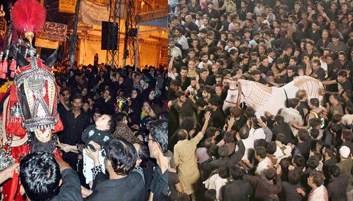 ملک بھر کے مختلف شہروں میں یوم عاشور کے جلوس اپنی منازل پر پہنچ کر اختتام پذیر 