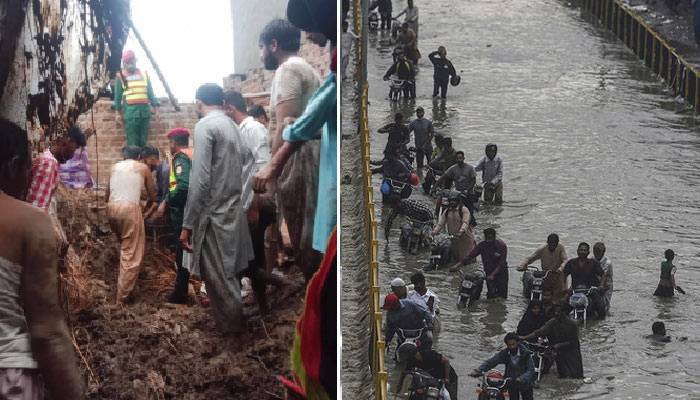 لاہور سمیت پنجاب بھر میں موسلا دھار بارش، 10 افراد جاں بحق