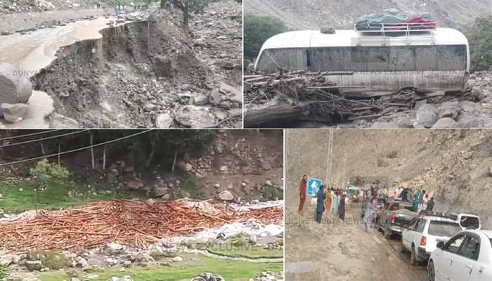 گلگت بلتستان میں کلاؤڈ برسٹ سے تباہی، بابوسر ٹاپ کے قریب سیاح پھنس گئے