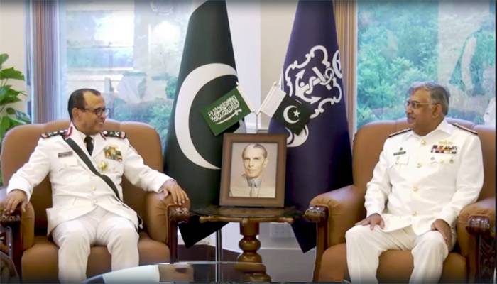 امیر البحر پاکستان سے سربراہ سعودی بحریہ کی ملاقات، دفاعی تعلقات مضبوط بنانے کا عزم