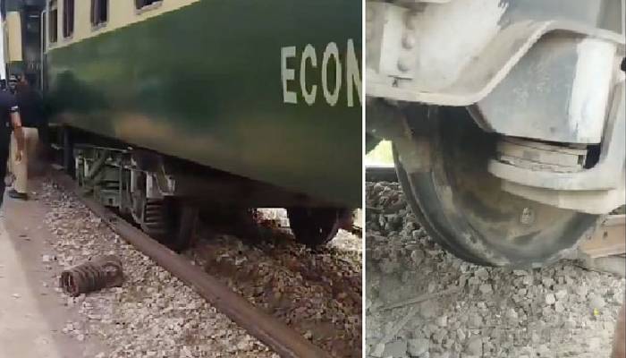 جیکب آباد : ریلوے ٹریک پر دھماکا، جعفر ایکسپریس کی 3بوگیاں پٹری سے اتر گئیں