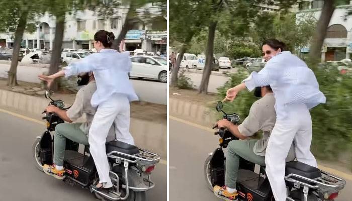 ہانیہ عامر کی موٹر سائیکل پر سواری کے دوران رقص کی ویڈیو وائرل