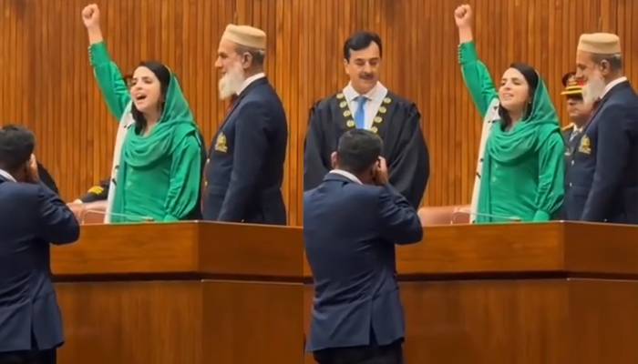 سینیٹر مشال یوسفزئی کےسینیٹ میں ’عمران خان‘ زندہ باد کے نعرے