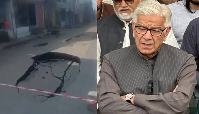 سیالکوٹ میں سڑک پر پڑنے والے گڑھوں کے ٹھیکیدار سے متعلق خواجہ آصف کا بڑا انکشاف