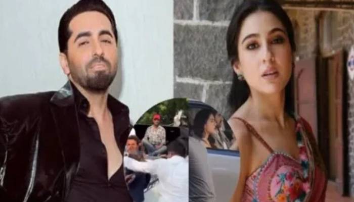سارہ علی خان اور آیوشمان کھرانہ کی فلم کے سیٹ پر ہاتھا پائی، ویڈیوز وائرل
