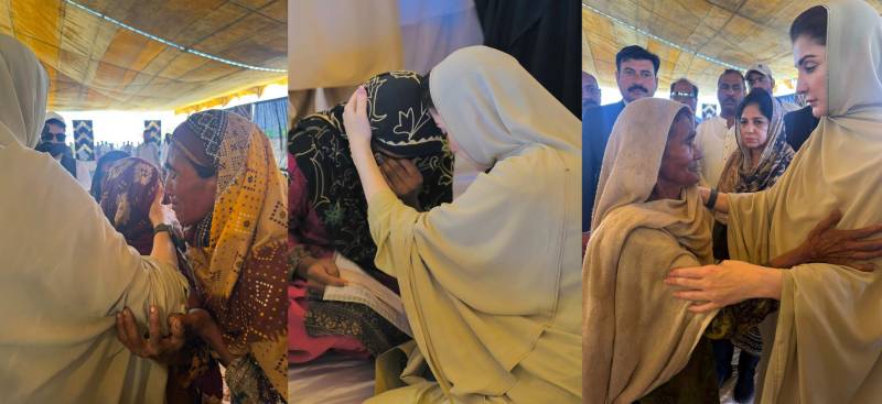 مریم نواز کا جلالپور پیروالہ کا دورہ، متاثرین میں امدادی چیک تقسیم کیے