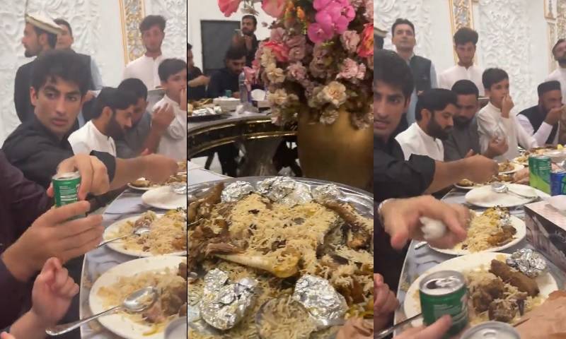 نسیم شاہ کو شادی پر چاولوں سے بھری پلیٹ کھانے اور سیون اپ پینے پر تنقید کا سامنا