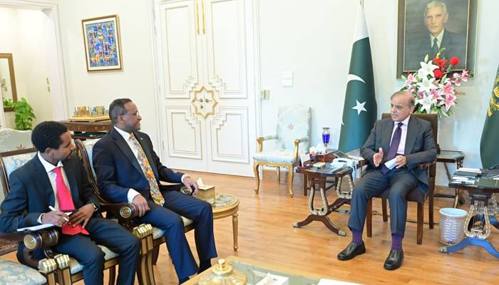 وزیراعظم شہباز شریف سے ایتھوپیا کے پاکستان میں سفیر کی الوداعی ملاقات