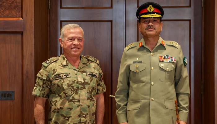فیلڈ مارشل سید عاصم منیر کی  اردن کےشاہ عبداللہ دوم سے ملاقات، دفاعی تعاون بڑھانے پراتفاق