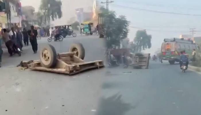 سیالکوٹ: ایمن آباد روڈ پر بے قابو گدھا گاڑی کی کار کو ٹکر، ویڈیو وائرل